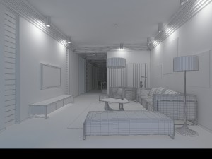 deluxe modern living room 1886 Modelo 3D