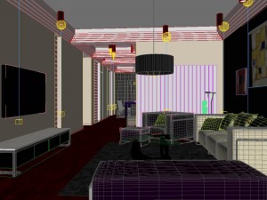 deluxe modern living room 1886 Modelo 3D