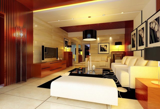 deluxe modern living room 1887 Modèle 3D .c4d .max .obj .3ds .fbx .stl .blend 