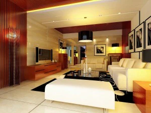 deluxe modern living room 1887 3D Model