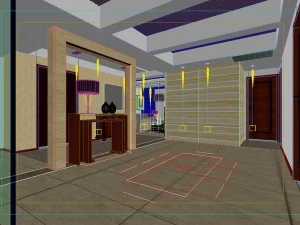 deluxe modern living room 1887 3D Model