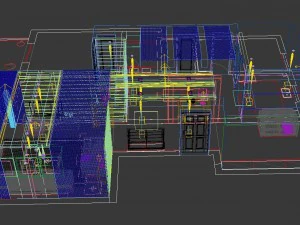 deluxe modern living room 1887 3D Model