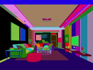 deluxe modern living room 1888 3D Model
