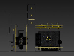deluxe modern living room 1888 3D Model