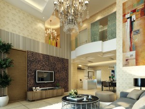 deluxe modern living room 1890 3D Model