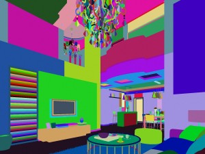 deluxe modern living room 1890 3D Modell