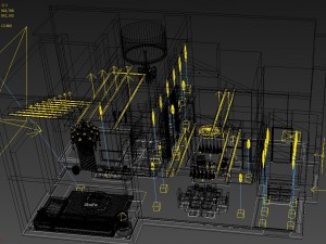 deluxe modern living room 1890 3D Modell