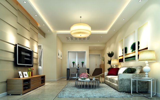 deluxe modern living room 1891 Modèle 3D .c4d .max .obj .3ds .fbx .stl .blend 