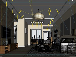 deluxe modern living room 1891 Modèle 3D