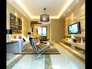 deluxe modern living room 1892 3D Model