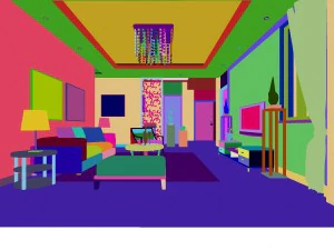 deluxe modern living room 1895 3D Model