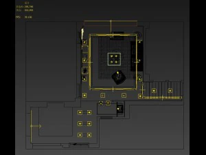deluxe modern living room 1895 3D Model