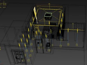 deluxe modern living room 1895 3D Model
