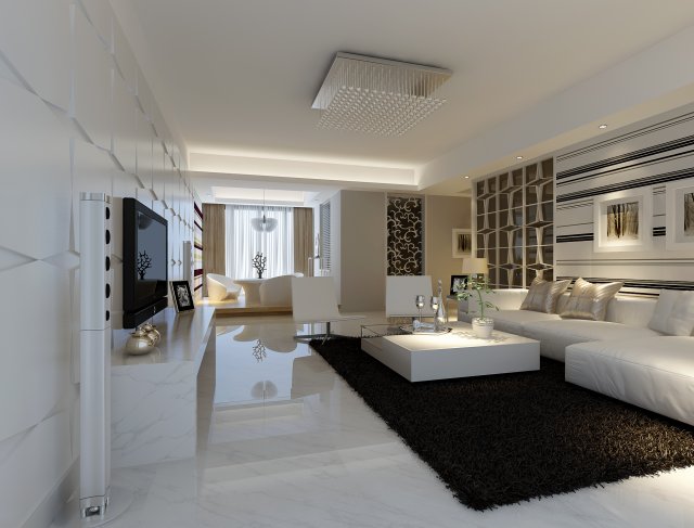 deluxe modern living room 1896 Modèle 3D .c4d .max .obj .3ds .fbx .stl .blend 