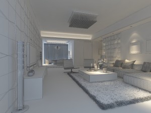 deluxe modern living room 1896 Modèle 3D