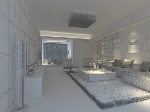deluxe modern living room 1896 3D Model