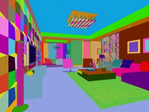 deluxe modern living room 1896 3D Model