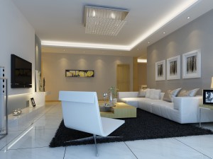 deluxe modern living room 1897 3D Модель