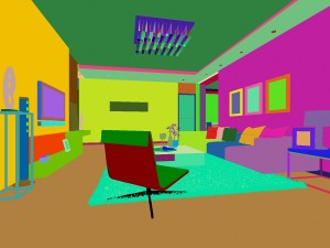 deluxe modern living room 1897 3D Модель