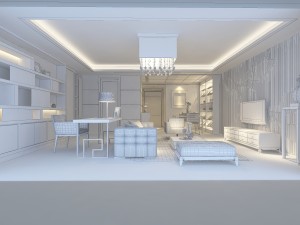 deluxe modern living room 1898 3D-Modell