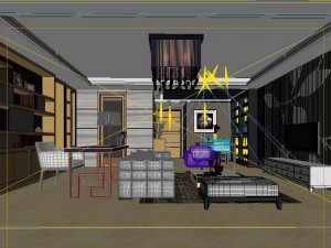 deluxe modern living room 1898 3D-Modell