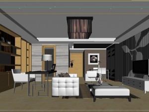 deluxe modern living room 1898 3D-Modell