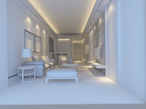the luxurious modern living room is 1899 Modèle 3D
