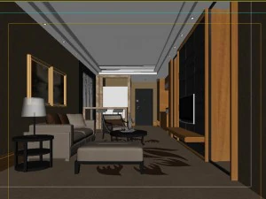 the luxurious modern living room is 1899 3D Model