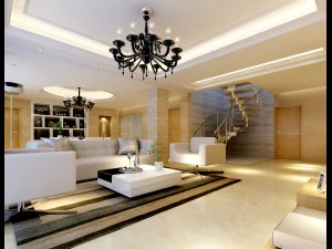 deluxe modern living room 18100 3D Model