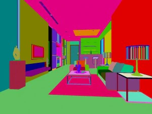 deluxe modern living room 18101 3D Model