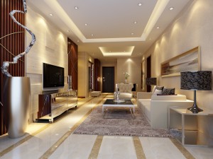 deluxe modern living room 18102 3D Model