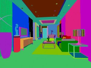 deluxe modern living room 18102 3D Model