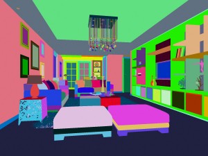 deluxe modern living room 18104 3D Модель