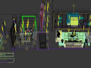 deluxe modern living room 18104 3D Модель