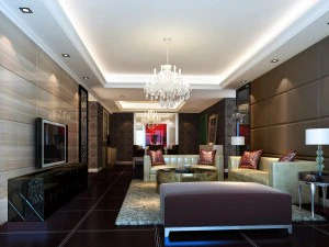 Делюкс сучасна вітальня 18105 3D Модель