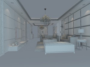 deluxe modern living room 18105 Modello 3D