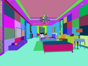 deluxe modern living room 18105 Modello 3D