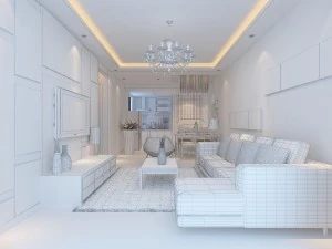 l&uuml;ks modern oturma odası 18106 3D Model