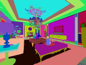 deluxe modern fashion room 1834 Model 3D