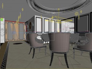 deluxe modern fashion room 1834 Model 3D