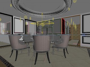 deluxe modern fashion room 1834 Model 3D