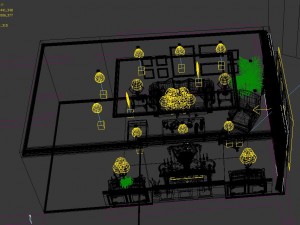 red design european living room 1722 3Dモデル