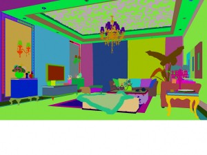 fancy european living room 1734 3D Модель