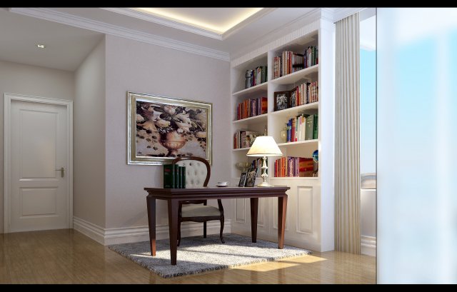 family office study 1807 Modello 3D .c4d .max .obj .3ds .fbx .stl .blend 