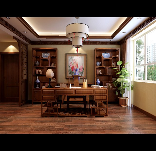 family office study 1809 Modelo 3D .c4d .max .obj .3ds .fbx .stl .blend
