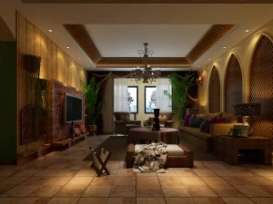 balinese style living room 1845 3D Model