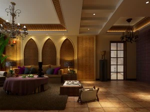 balinese style living room 1845 3D Model