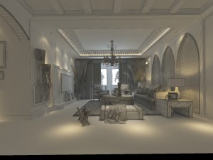 balinese style living room 1845 3Dモデル