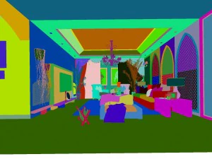 balinese style living room 1845 3D Model