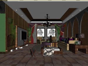 balinese style living room 1845 3Dモデル